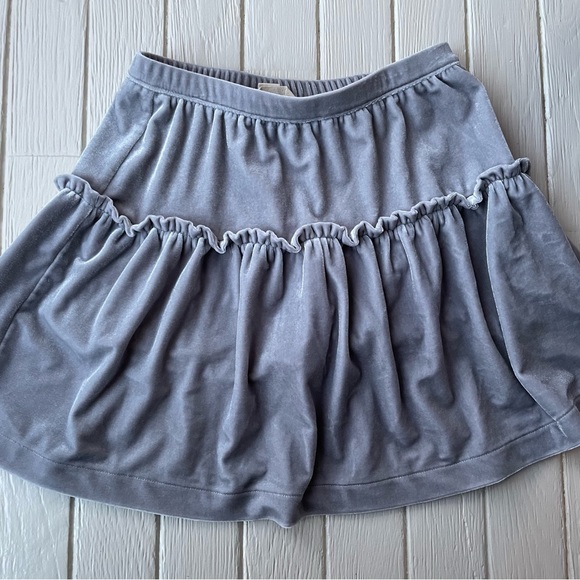 Lands' End Other - Lands End Girls Gray Velour Skirt Size Medium Size 6 Shorts attached